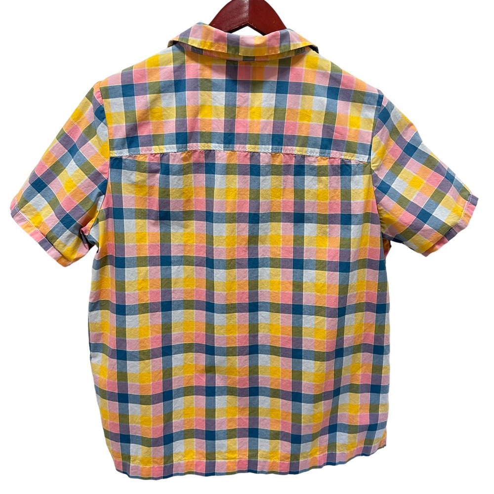 Lands’ End Checkered Pullover Top L - Picture 3 of 4